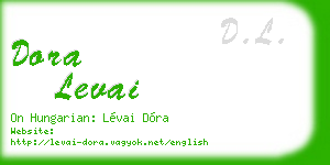 dora levai business card