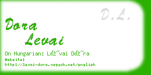 dora levai business card